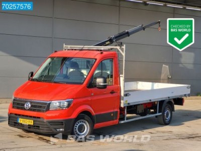 Volkswagen Crafter 177pk Open laadbak Laadkraan Palfinger Kraan Navi Cruise Kraanwagen Pritsche Kranwagen Airco Trekhaak Cruise control