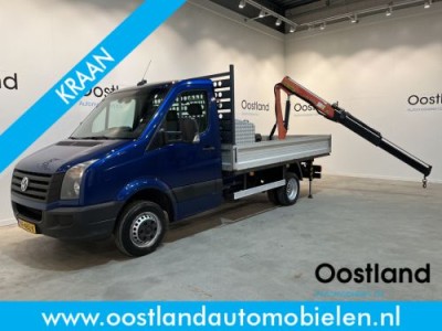 Volkswagen Crafter 50 2.0 TDI L2 140 PK Open Laadbak / Palfinger PC2700 Kraan / Airco / Trekhaak 3000 KG / Cruise Control / 61.800 KM !!