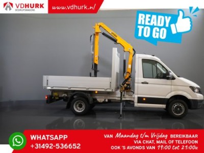 Volkswagen Crafter 6x 165 pk Open laadbak/ Effer 352S kraan/ Crane/ Gru/ Grue/ Kran/ Autokran/ Dubbel Lucht