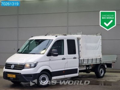 Volkswagen Crafter 177pk Open laadbak Dubbel Cabine Kraan Camera Trekhaak Laadkraan Pritsche 2m3 Airco Dubbel cabine Trekhaak Cruise control