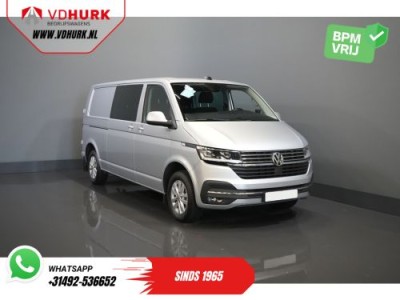 Volkswagen Transporter 2.0 TDI 150 pk DSG Aut. L2 DC Dubbel Cabine Highline BPM VRIJ! Adapt.Cruise/ LED/ 2xSchuifdeur/ Standkachel/ Carplay/ Stoelverw./ Camera