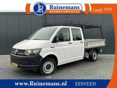 Volkswagen Transporter 2.0 TDI EURO 6 / PICK UP / DUBBEL CABINE / 1e EIGENAAR / 38.763 KM / TREKHAAK / 6 PERSOONS DUBBELE CABINE