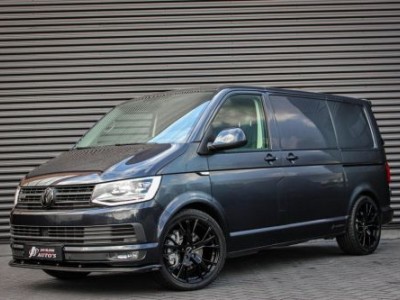 Volkswagen Transporter 2.0 TDI L1H1 4Motion Highline 199PK BLEU METALLIC / LEDEREN BEKLEDING / VERLAGING / NAVIGATIE / 3-ZITS