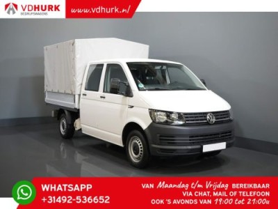 Volkswagen Transporter 2.0 TDI L2 DC Dubbel Cabine 31.000 km/ 6 Pers./ Open Laadbak/ Pick-up/ Huif/ Cruise/ Airco