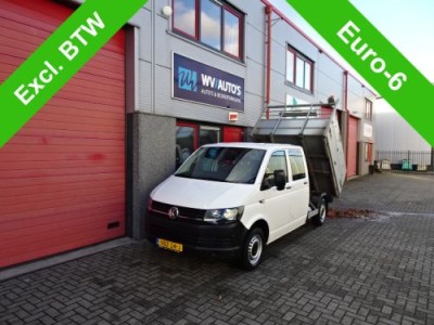 Volkswagen Transporter 2.0 TDI L2H1 DC 6 pers achterwaartse kipper 42068 km !!!!!!!!!