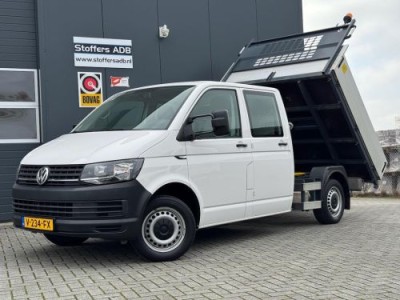 Volkswagen Transporter 2.0 TDI L2H1 KIPPER Pickup DC 6-pers 102pk| Airco | Trekhaak | Kunstleder | Dubbel Cabine | Euro6